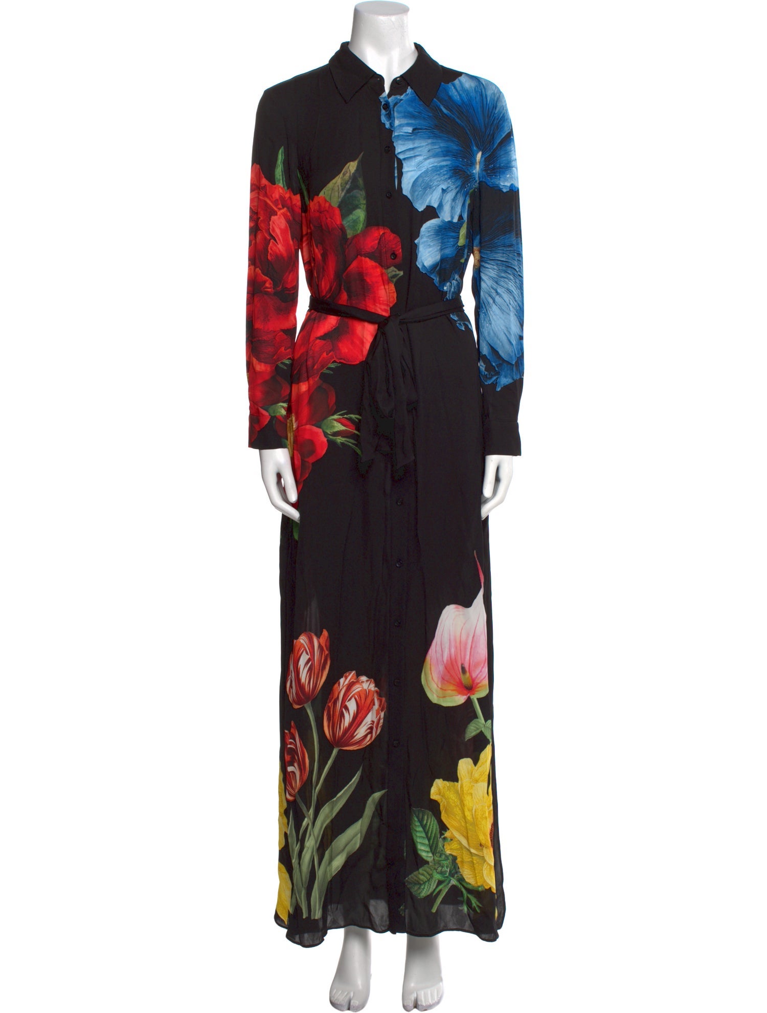 Alice + Olivia Floral Print Long Dress