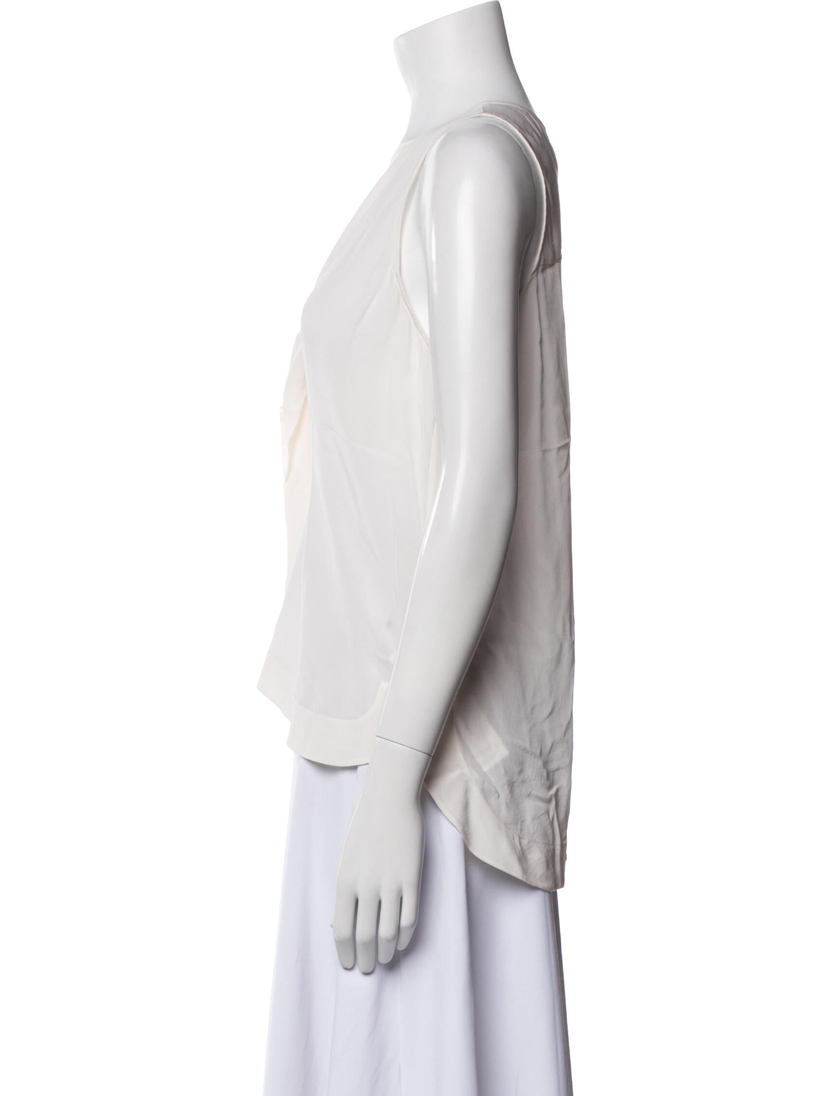 Alice + Olivia Silk V-Neck Top