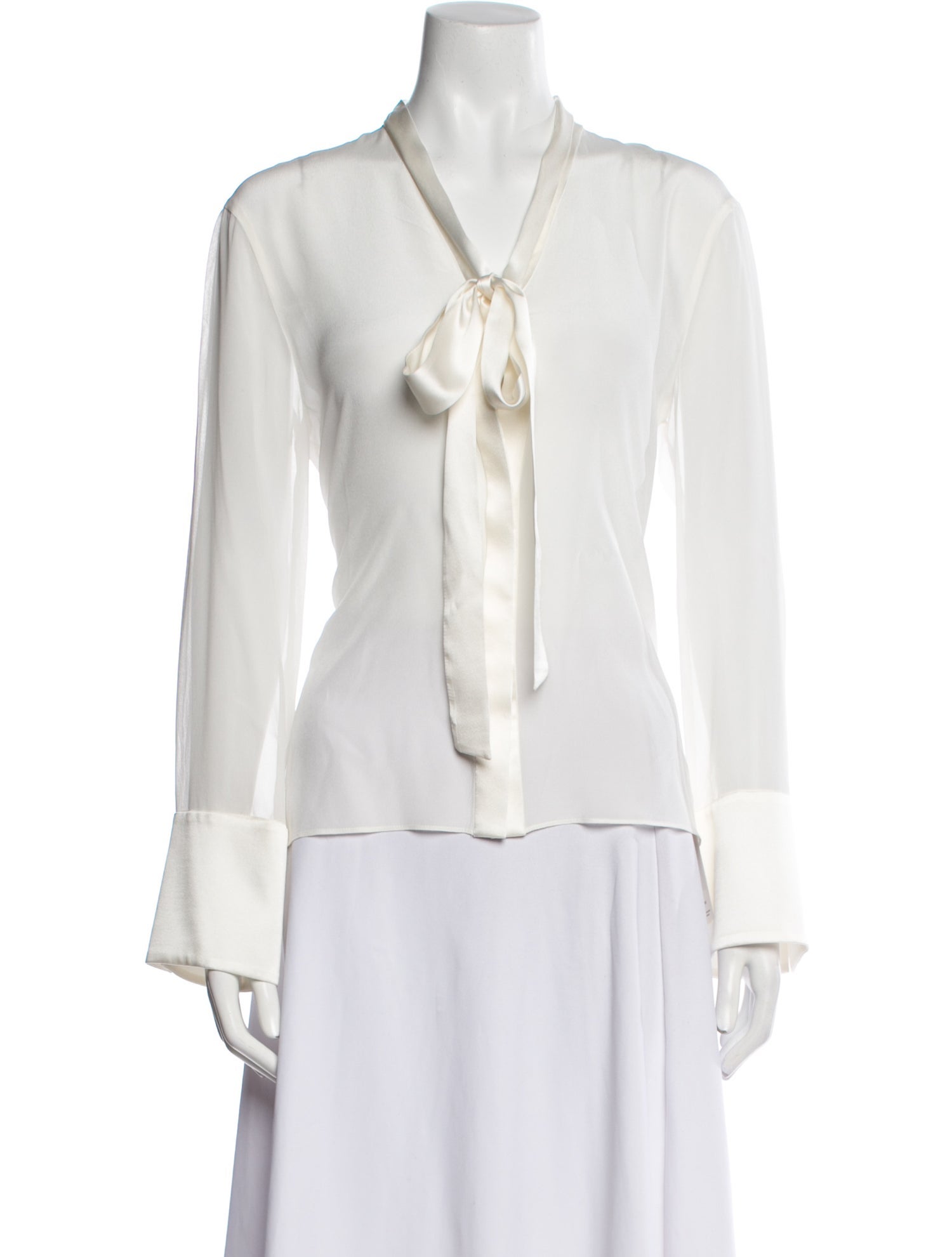 Alice + Olivia Silk V-Neck Blouse