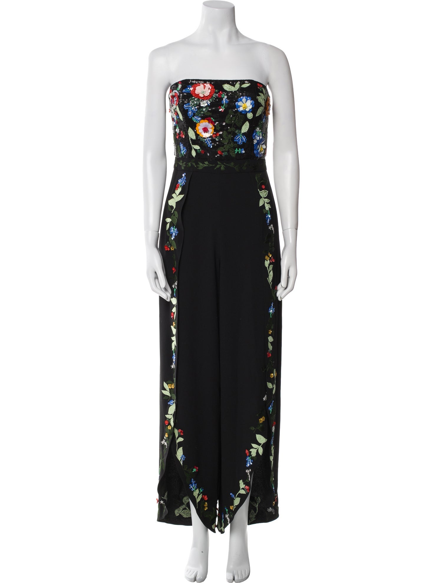 Alice + Olivia Floral Print Strapless Jumpsuit w/ Tags