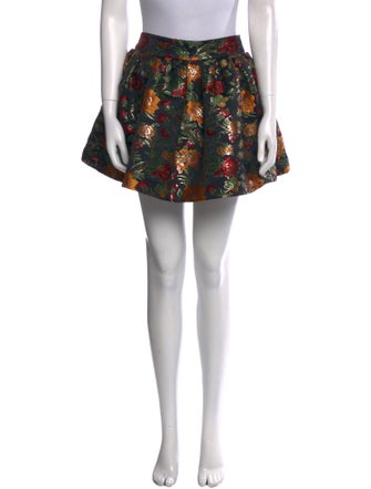 Alice + Olivia Floral Print Mini Skirt
