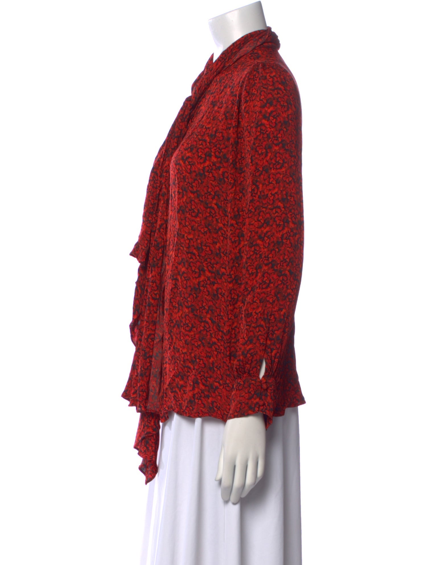 Alice + Olivia Paisley Print Mock Neck Blouse