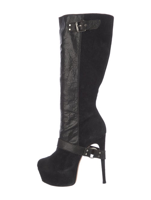 Alice + Olivia Leather Lace-Up Boots