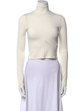 Alice + Olivia Turtleneck Long Sleeve Crop Top