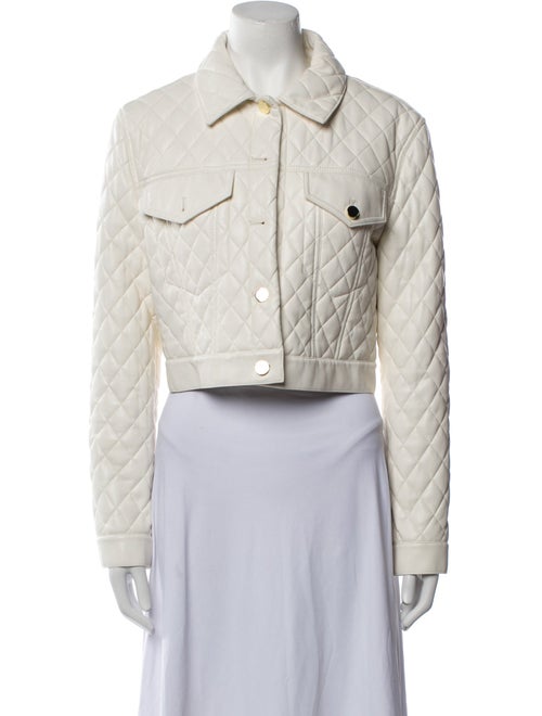 Alice + Olivia Faux Leather Striped Jacket