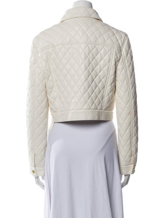 Alice + Olivia Faux Leather Striped Jacket