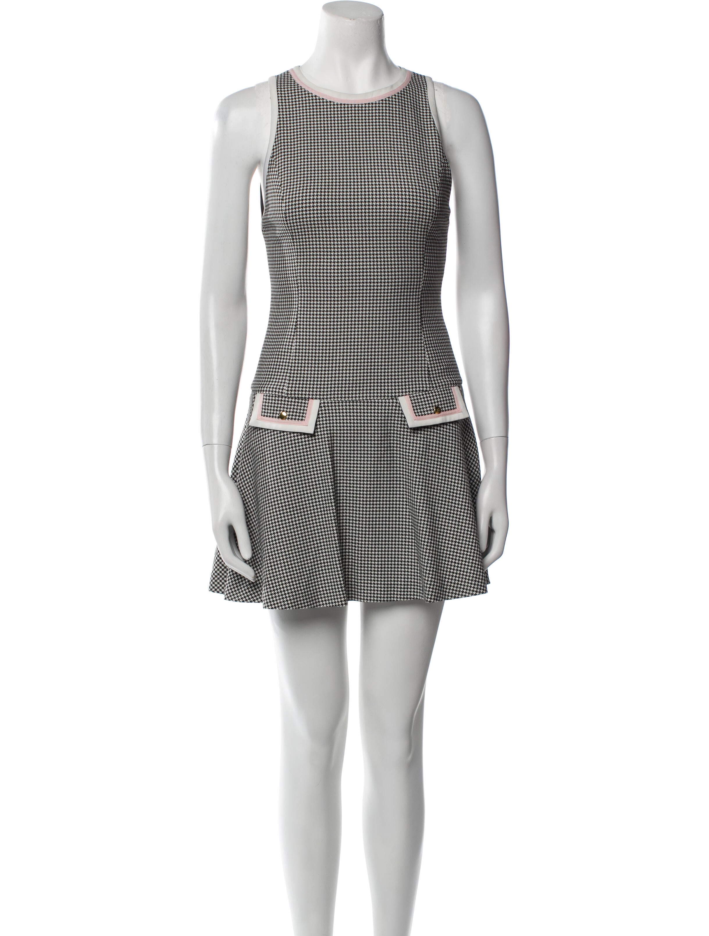 Alice + Olivia Houndstooth Print Mini Dress