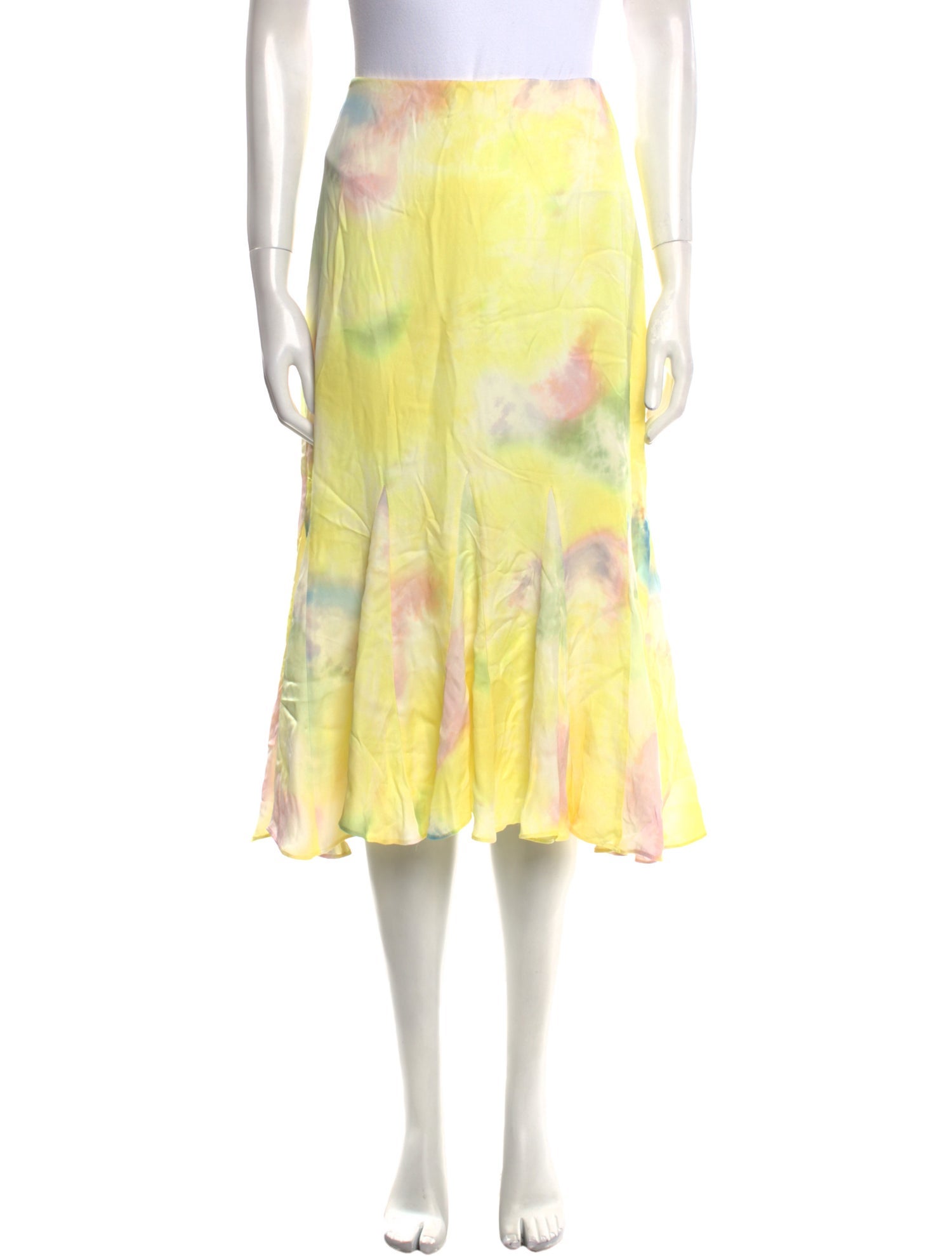 Alice + Olivia Tie-Dye Print Midi Length Skirt