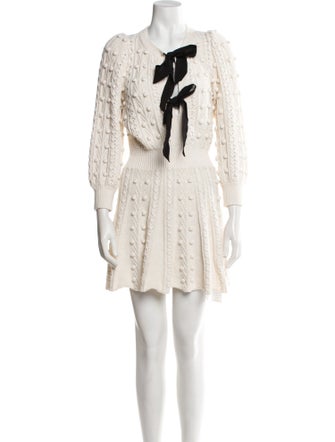 Alice + Olivia Lace Pattern Mini Dress