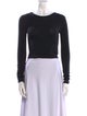 Alice + Olivia Scoop Neck Long Sleeve Crop Top