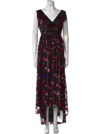Alice + Olivia Floral Print Long Dress