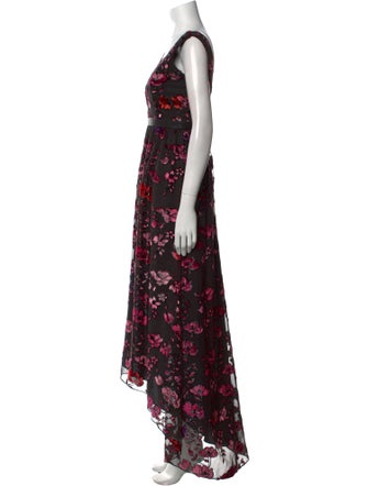 Alice + Olivia Floral Print Long Dress