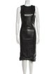 Alice + Olivia Faux Leather Midi Length Dress