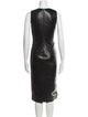 Alice + Olivia Faux Leather Midi Length Dress