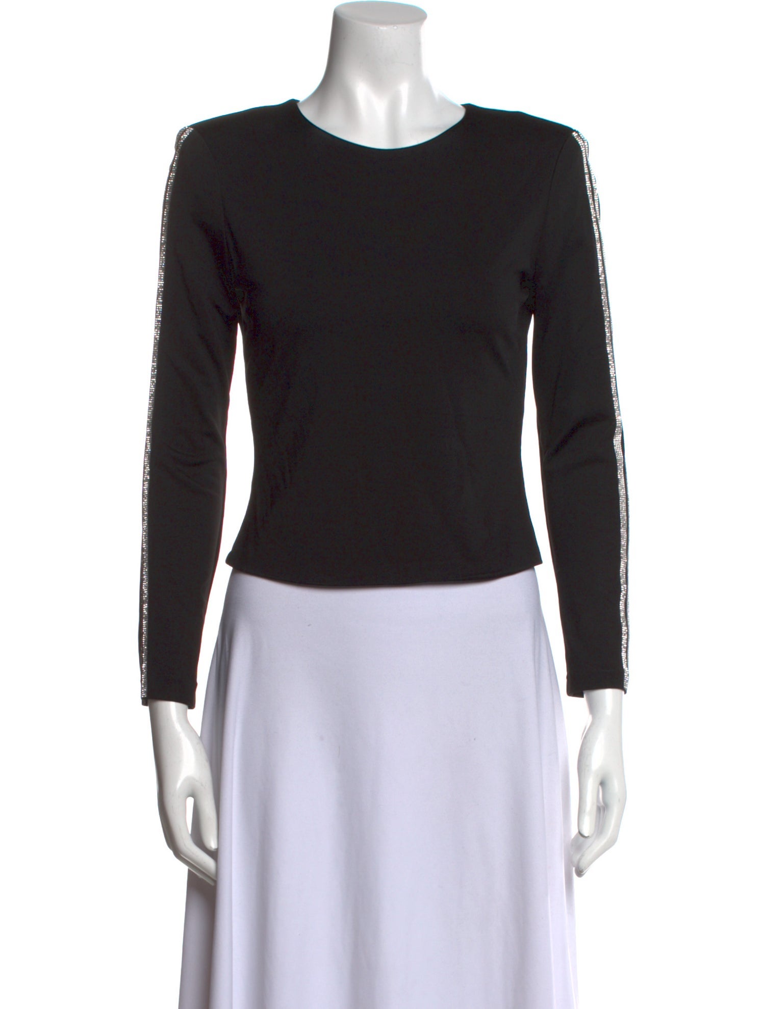 Alice + Olivia Crew Neck Long Sleeve Top