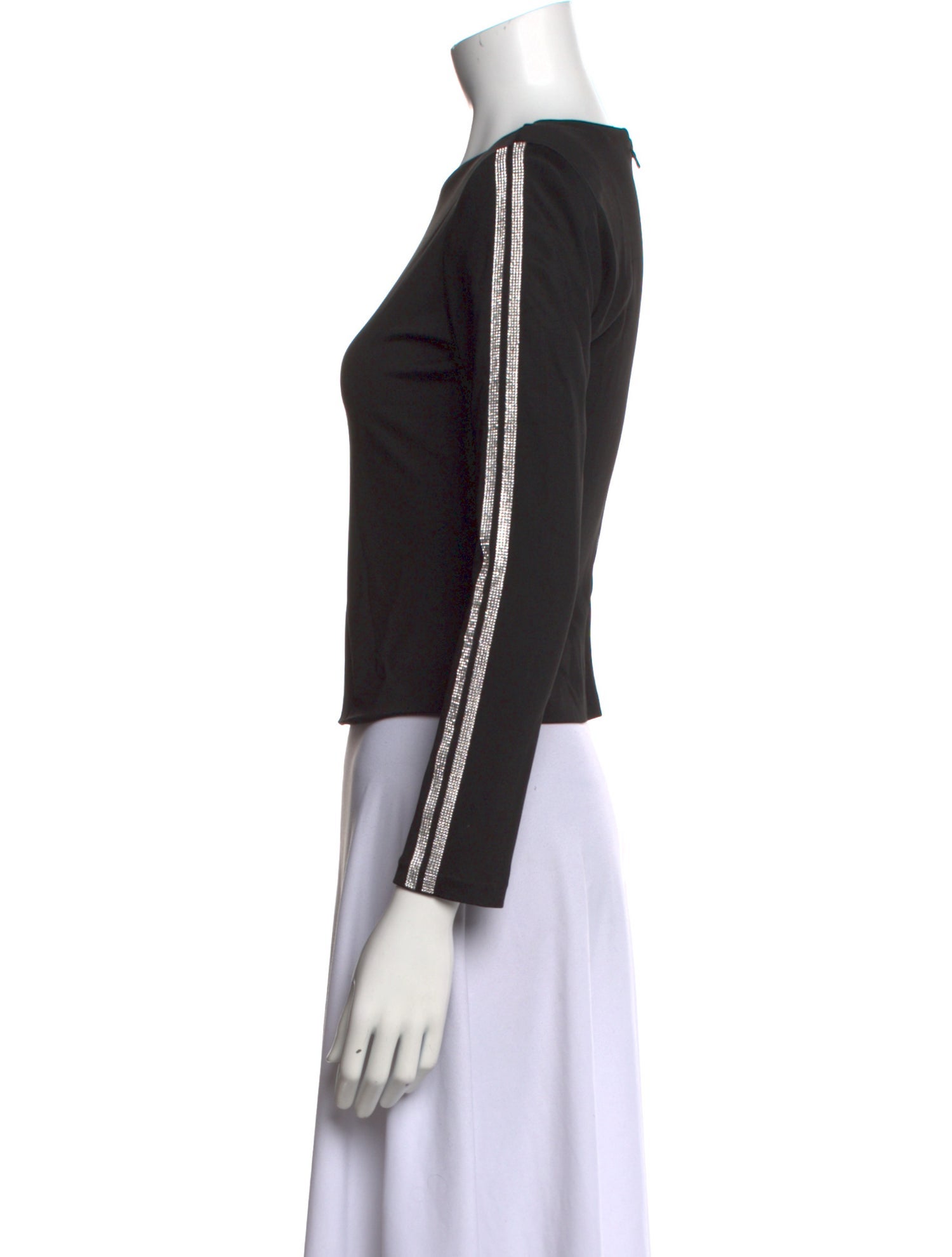 Alice + Olivia Crew Neck Long Sleeve Top