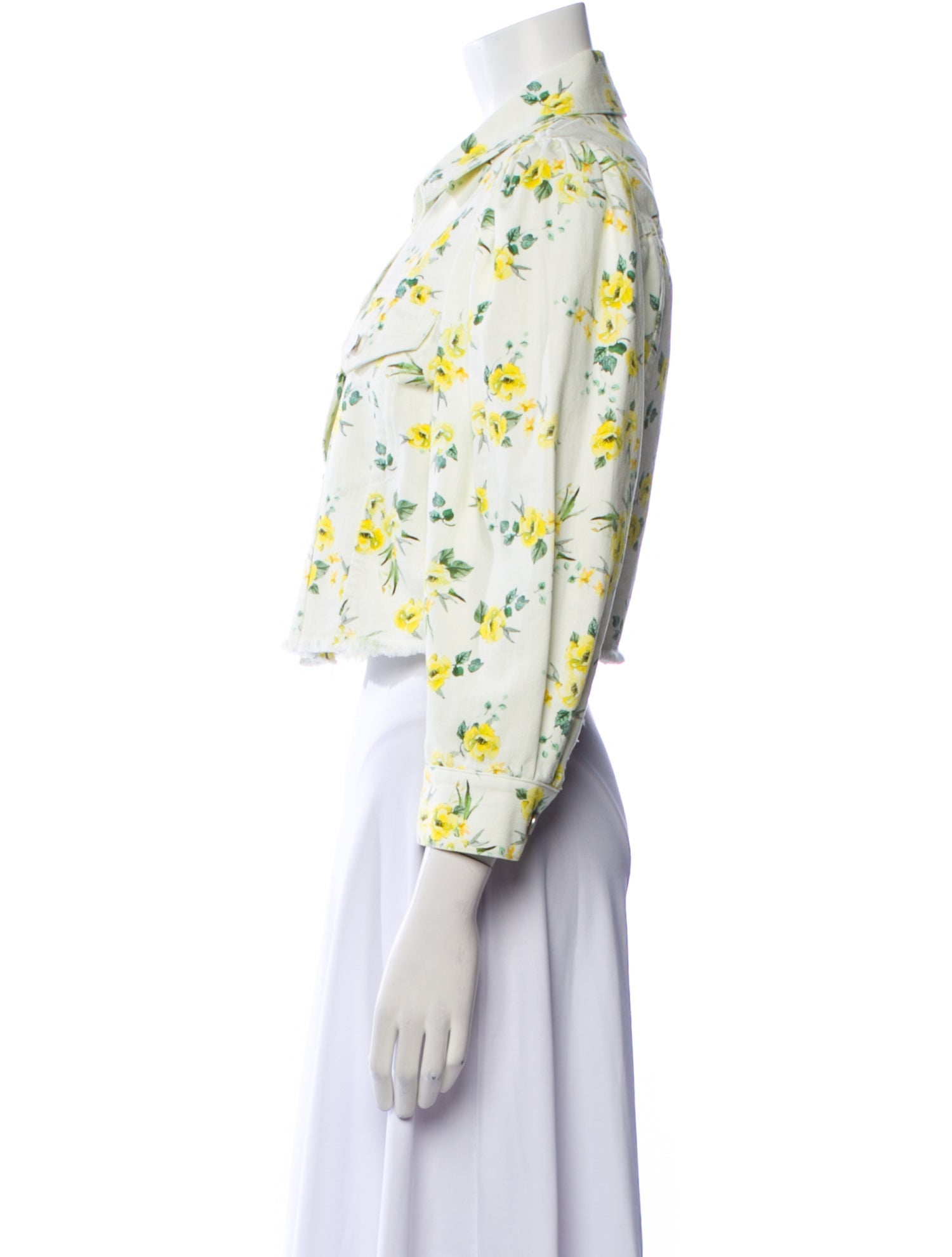 Alice + Olivia Floral Print Denim Jacket