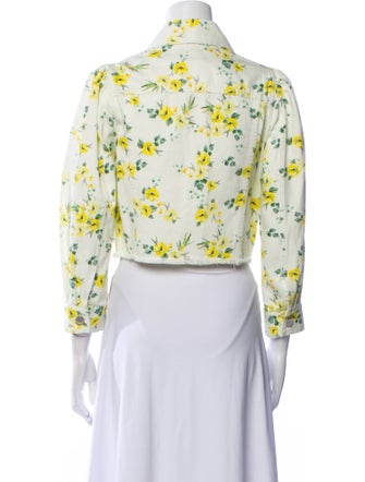 Alice + Olivia Floral Print Denim Jacket