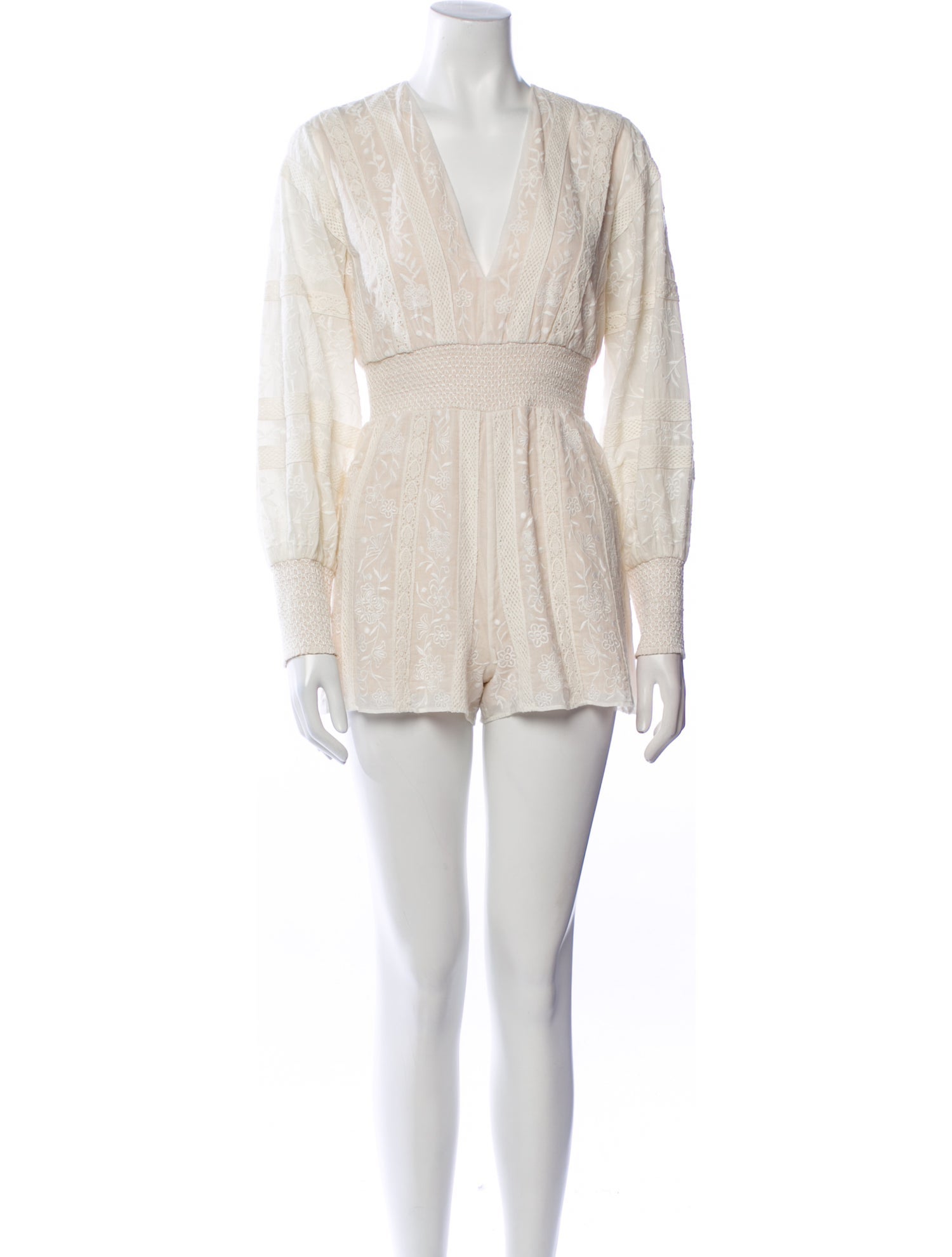 Alice + Olivia Lace Pattern V-Neck Romper w/ Tags