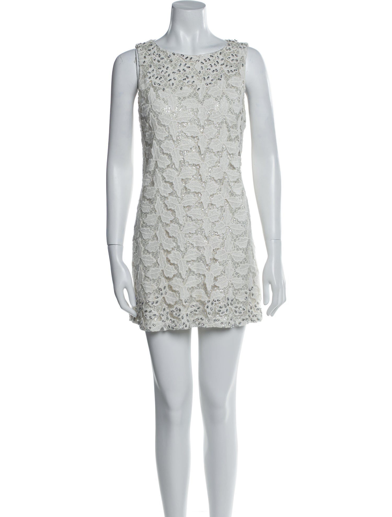 Alice + Olivia Bateau Neckline Mini Dress