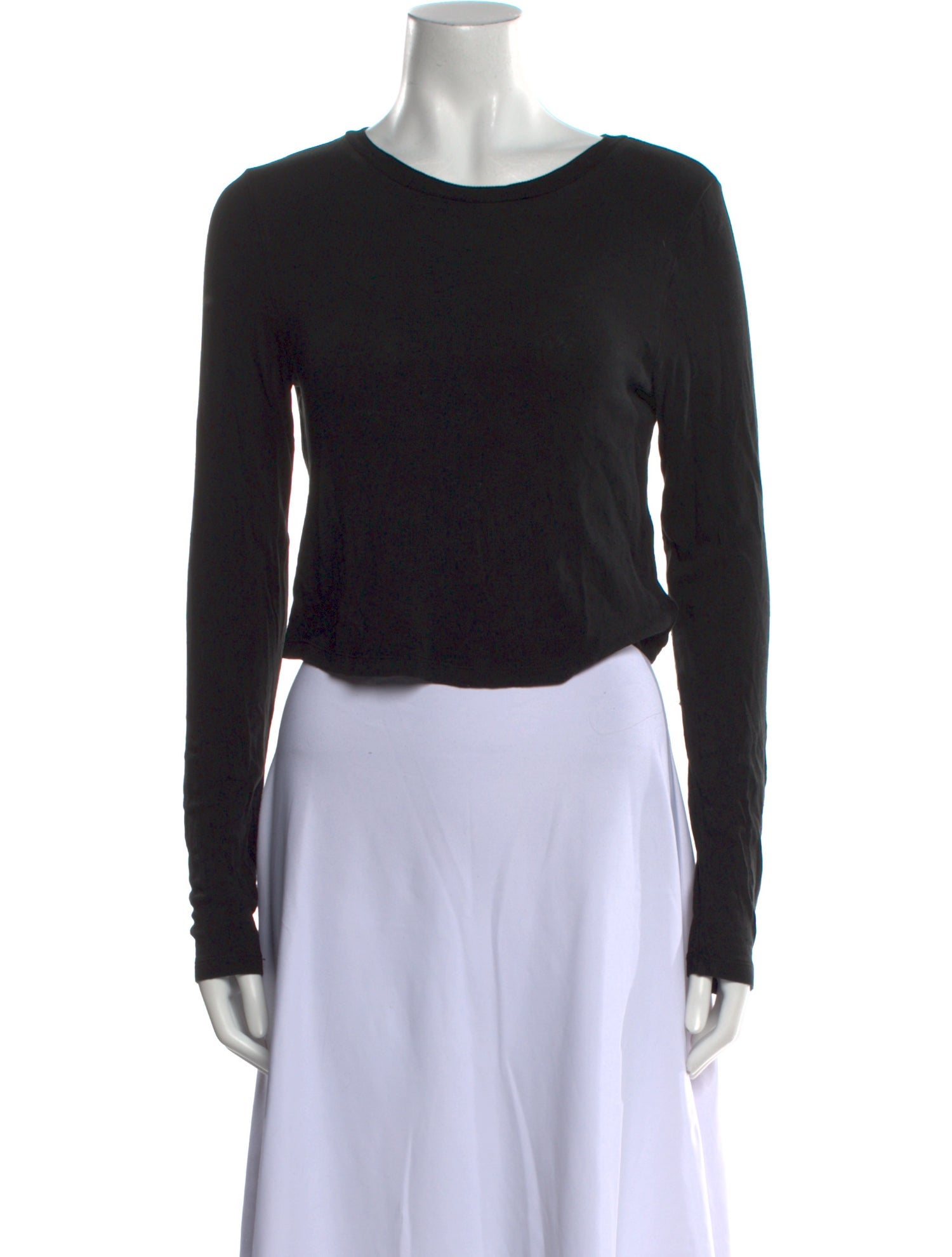 Alice + Olivia Scoop Neck Long Sleeve Crop Top