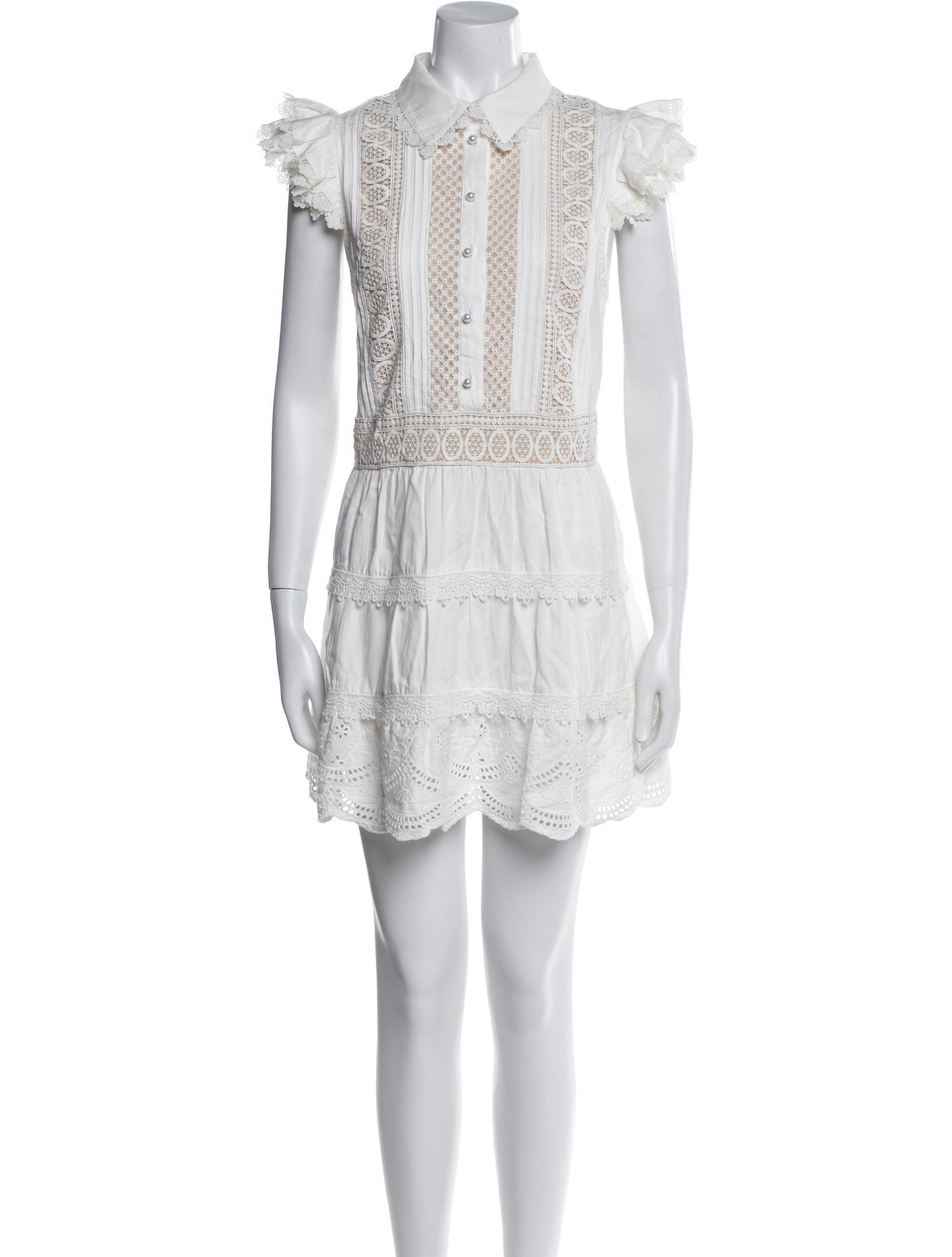 Alice + Olivia Lace Pattern Mini Dress