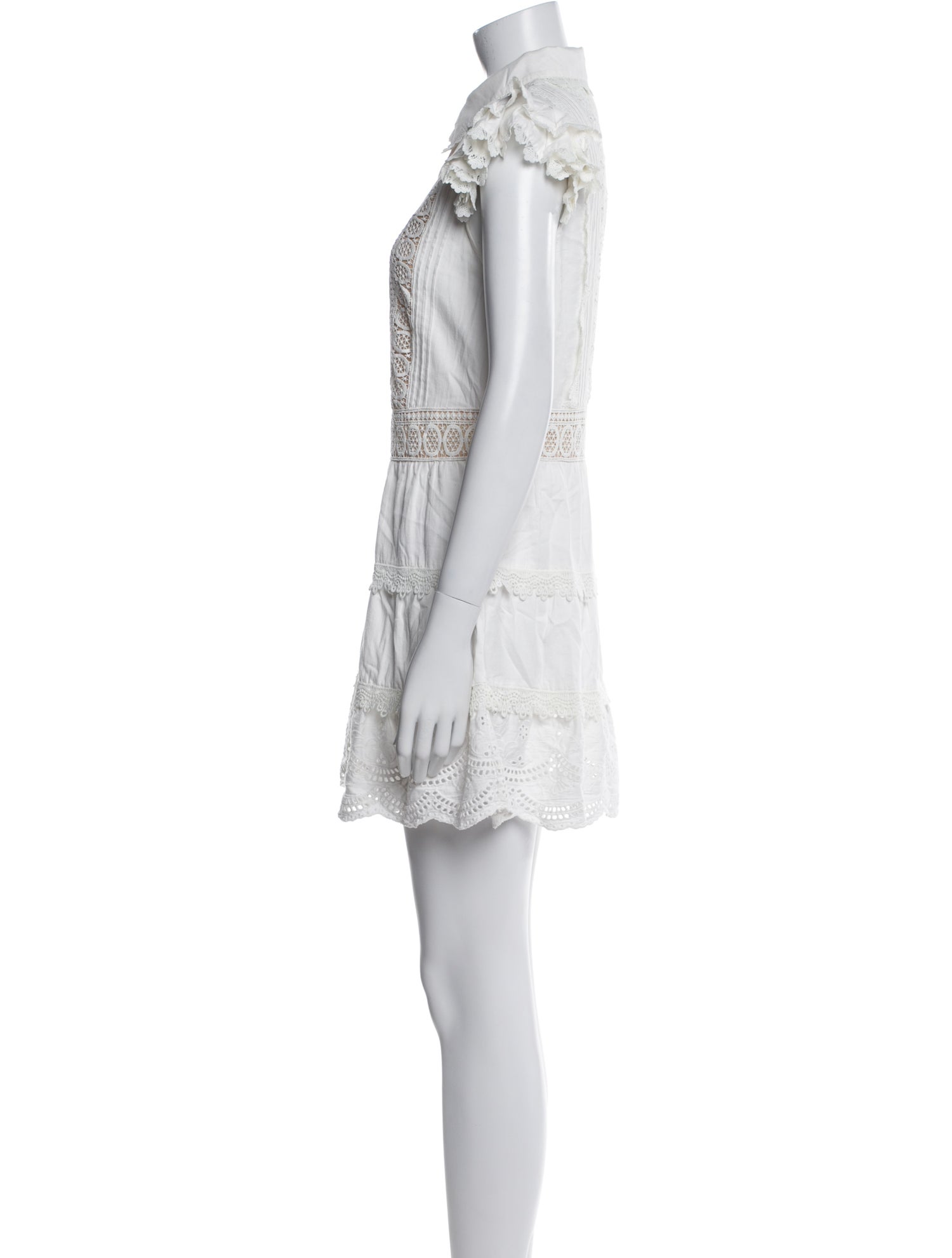 Alice + Olivia Lace Pattern Mini Dress