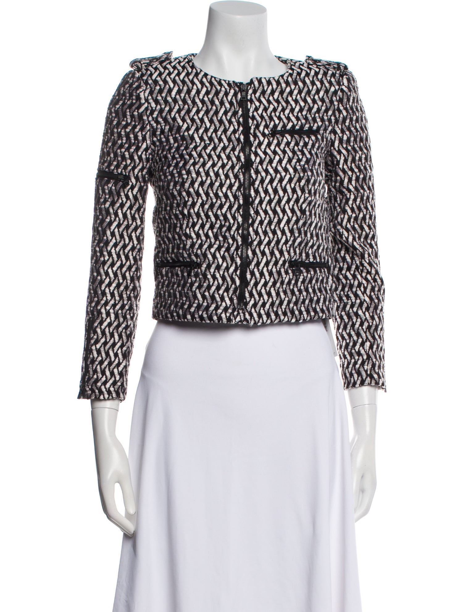 Alice + Olivia Nylon Printed Evening Jacket