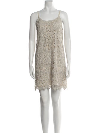 Alice + Olivia Lace Pattern Mini Dress
