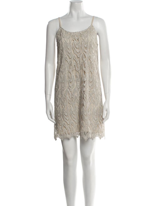 Alice + Olivia Lace Pattern Mini Dress