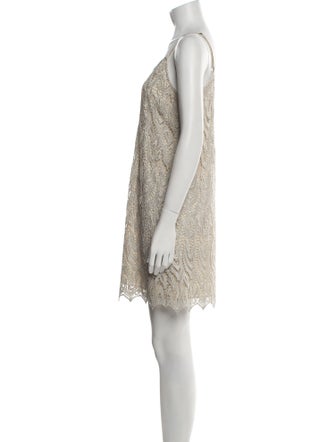 Alice + Olivia Lace Pattern Mini Dress