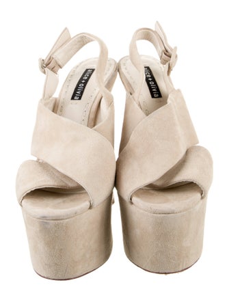 Alice + Olivia Suede Slingback Sandals