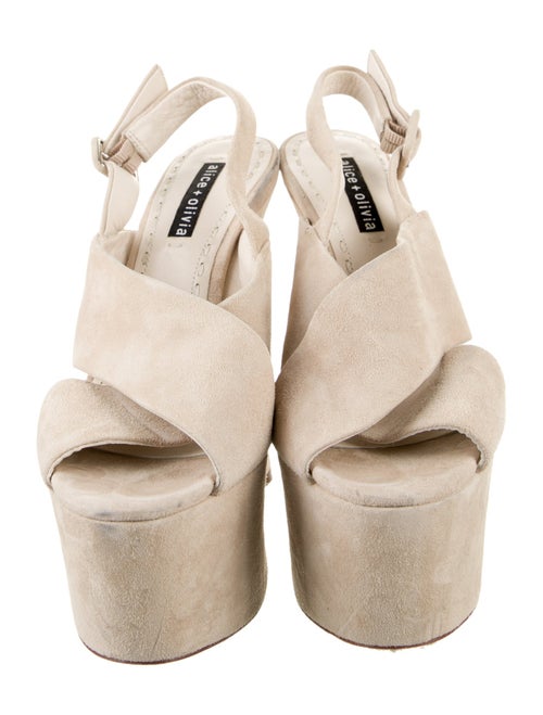 Alice + Olivia Suede Slingback Sandals