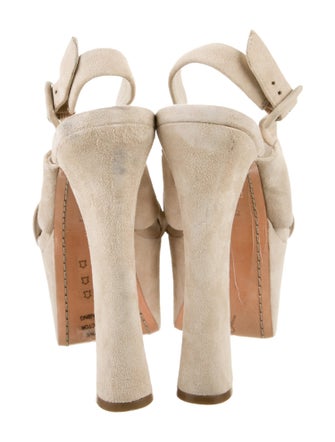 Alice + Olivia Suede Slingback Sandals