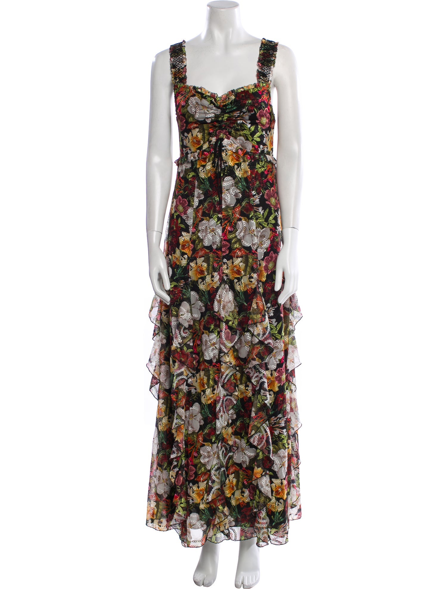 Alice + Olivia Floral Print Long Dress w/ Tags
