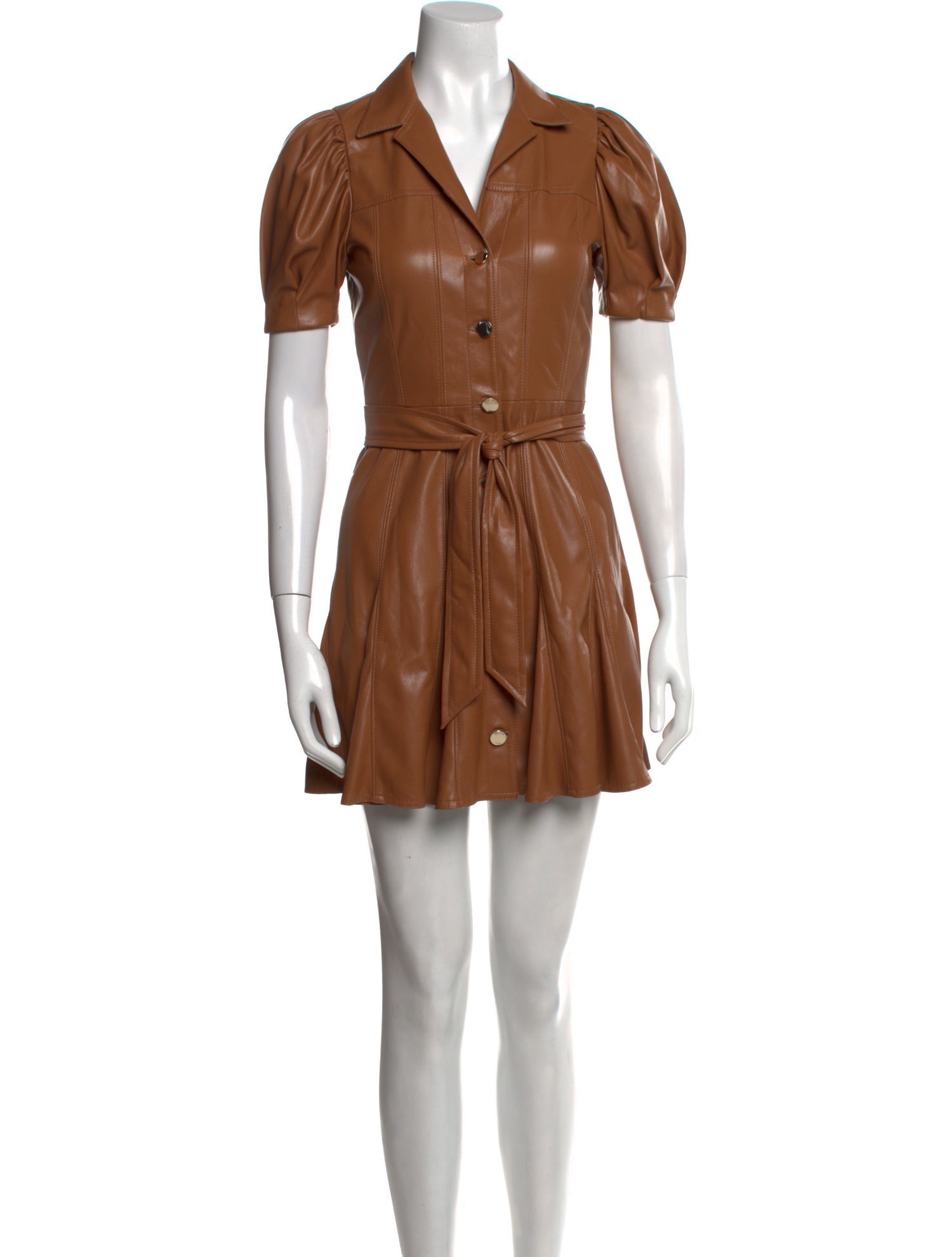 Alice + Olivia Faux Leather Mini Dress