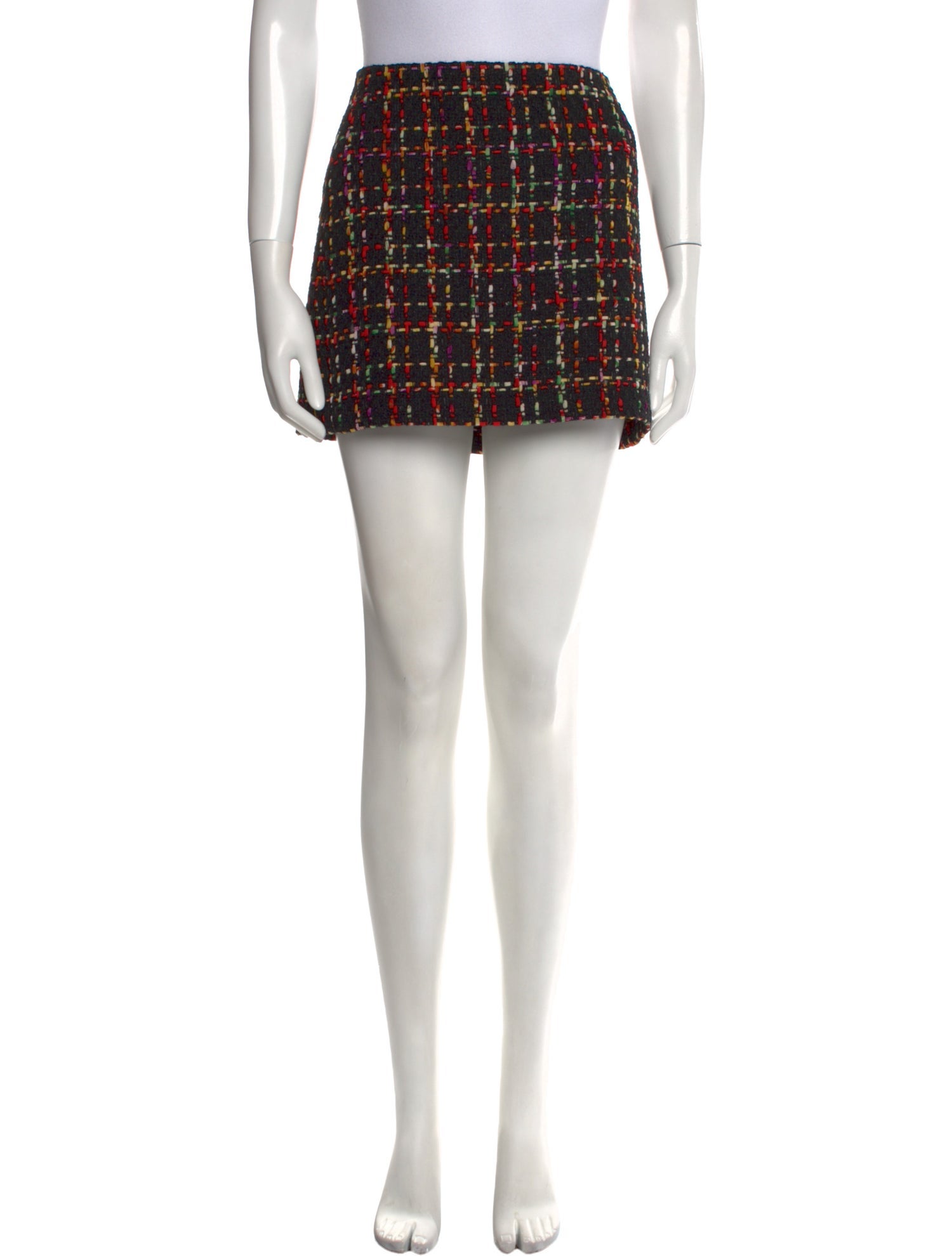 Alice + Olivia Plaid Print Mini Skirt