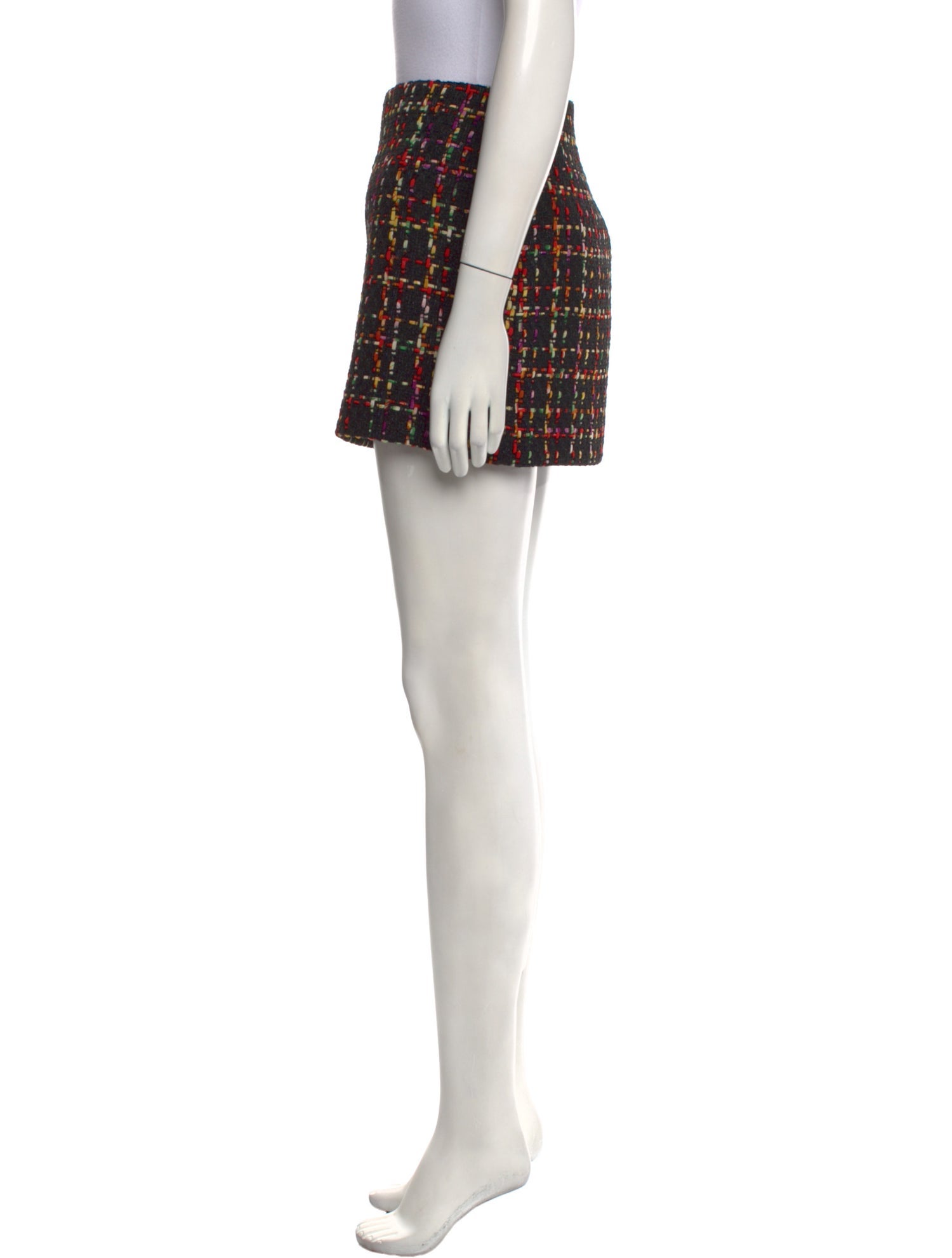 Alice + Olivia Plaid Print Mini Skirt