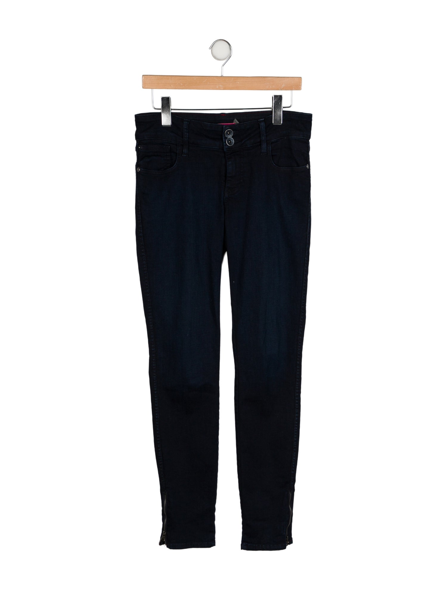 Alice + Olivia Mid-Rise Skinny Leg Jeans