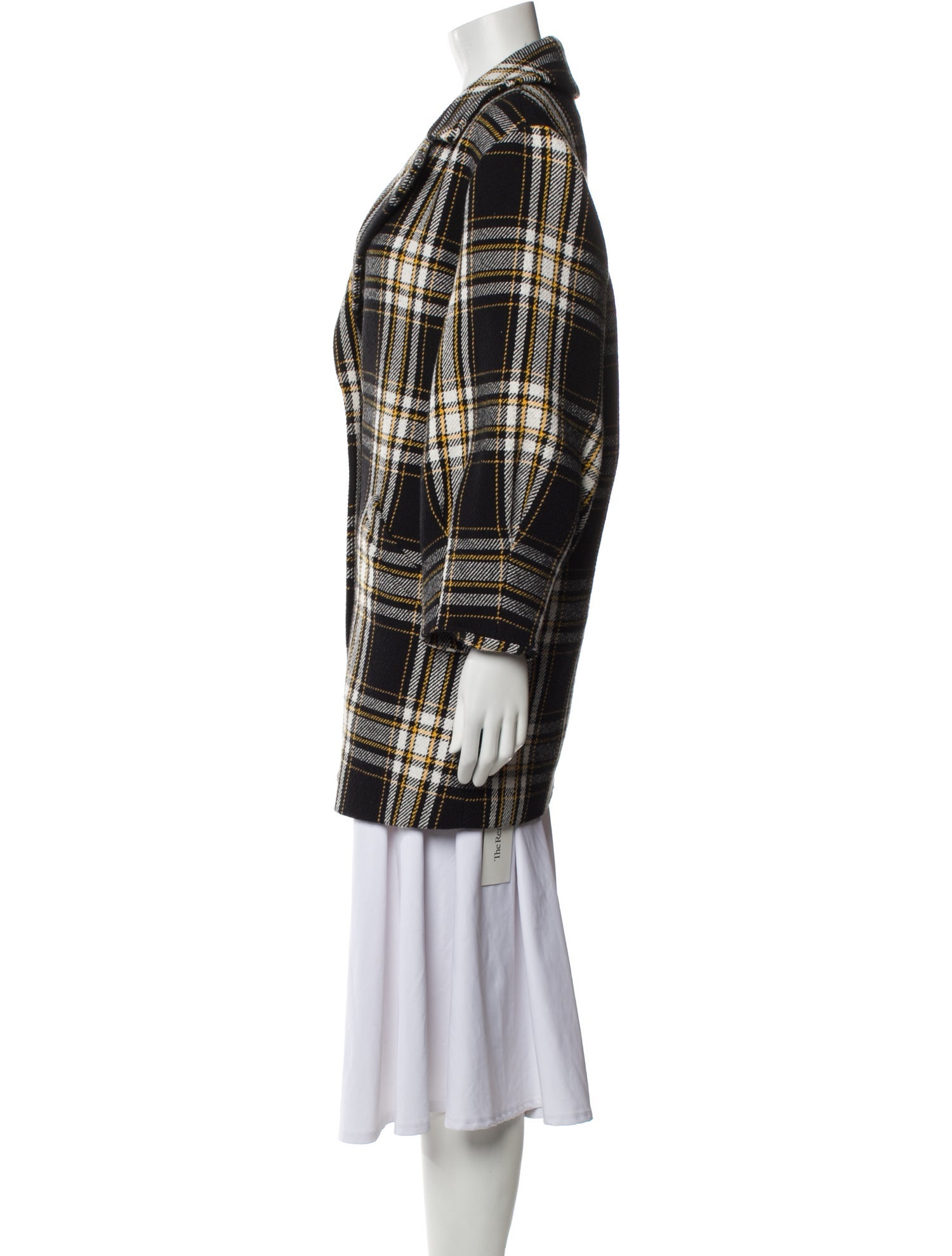 Alice + Olivia Plaid Print Peacoat