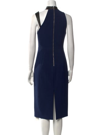 Alice + Olivia Mock Neck Midi Length Dress