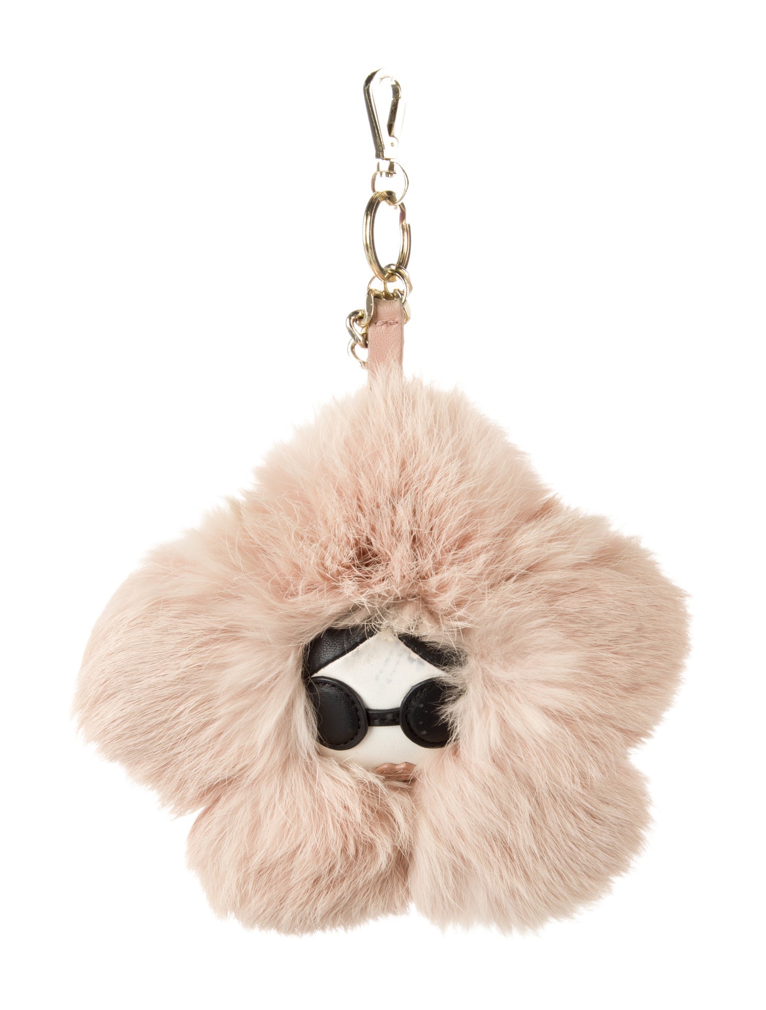 Alice + Olivia stace face fur keychain