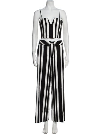 Alice + Olivia Linen Striped Pant Set