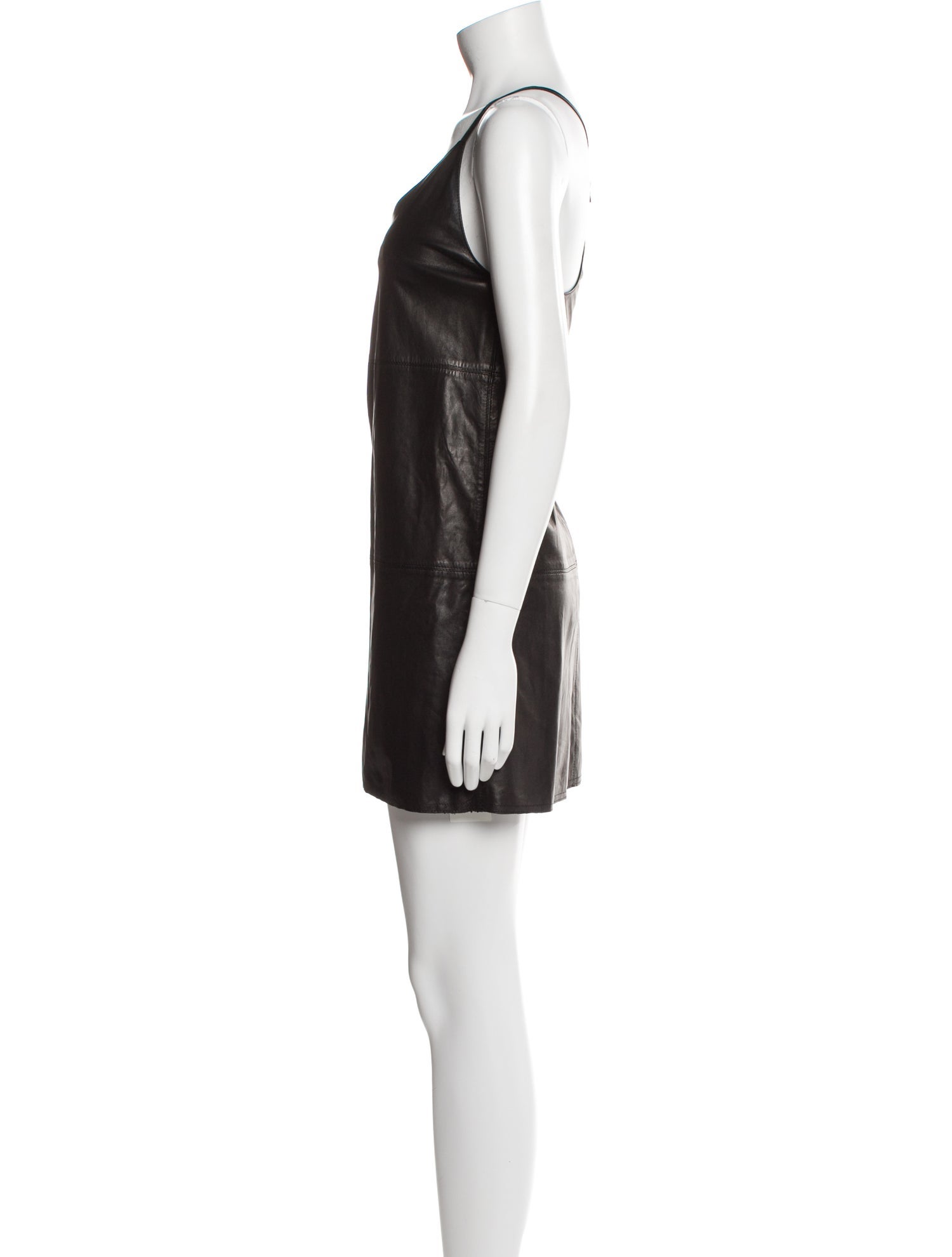 Alice + Olivia Lamb Leather Mini Dress