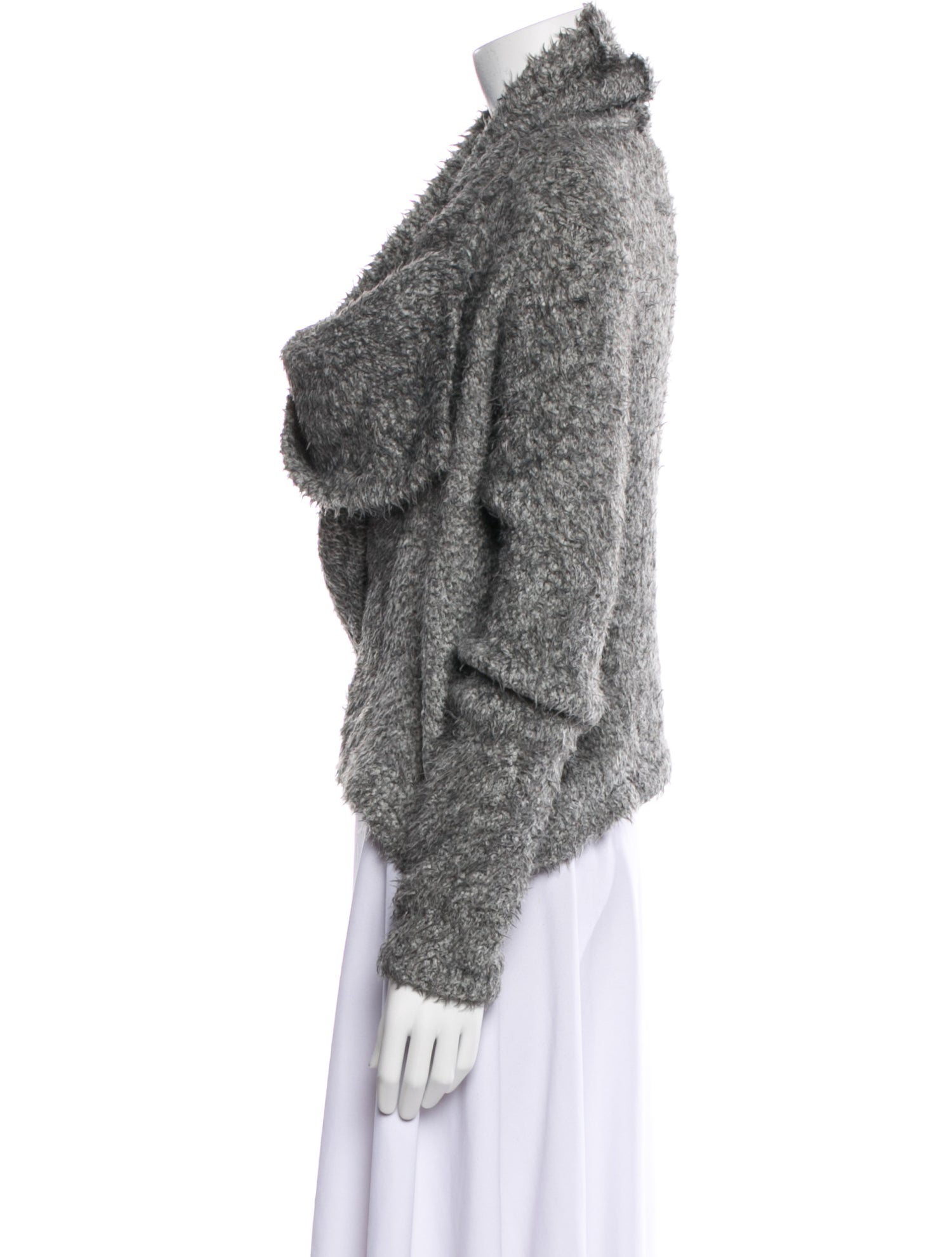 Alice + Olivia Tweed Pattern Faux Fur Jacket