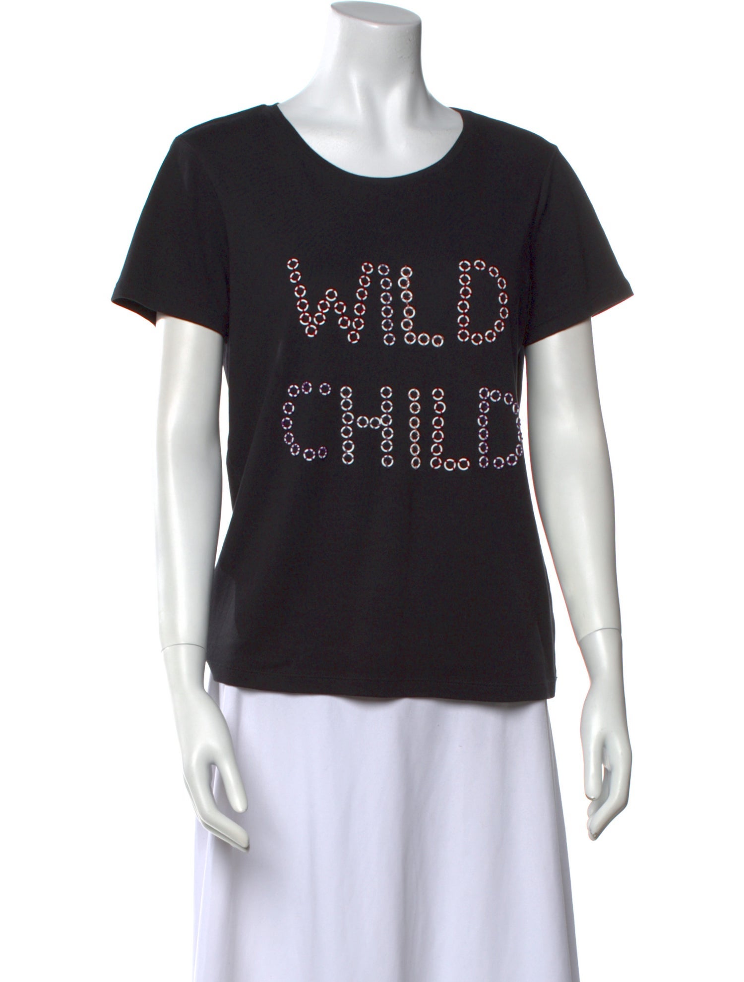 Alice + Olivia Graphic Print Scoop Neck T-Shirt
