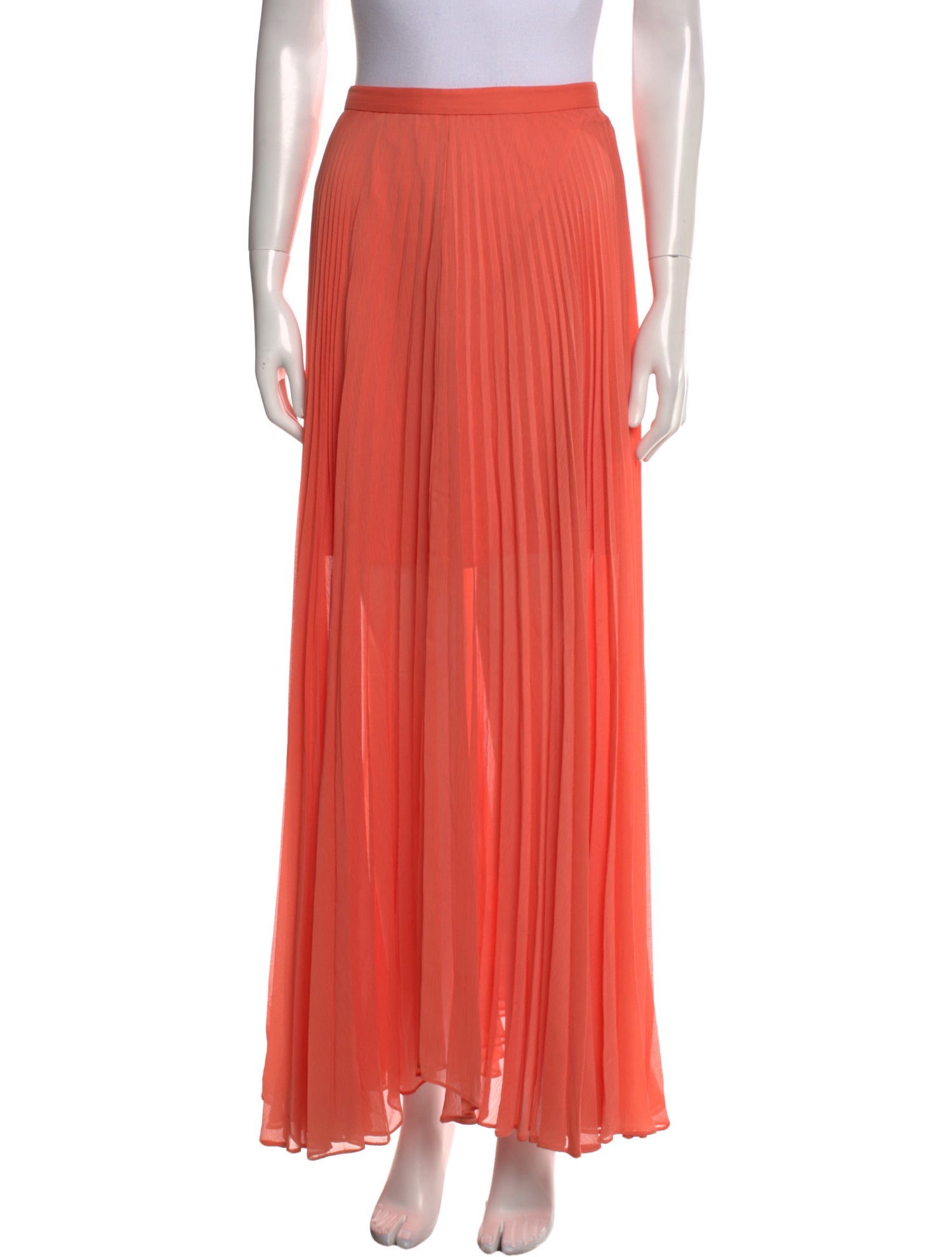 Alice + Olivia Pleated Accents Long Skirt