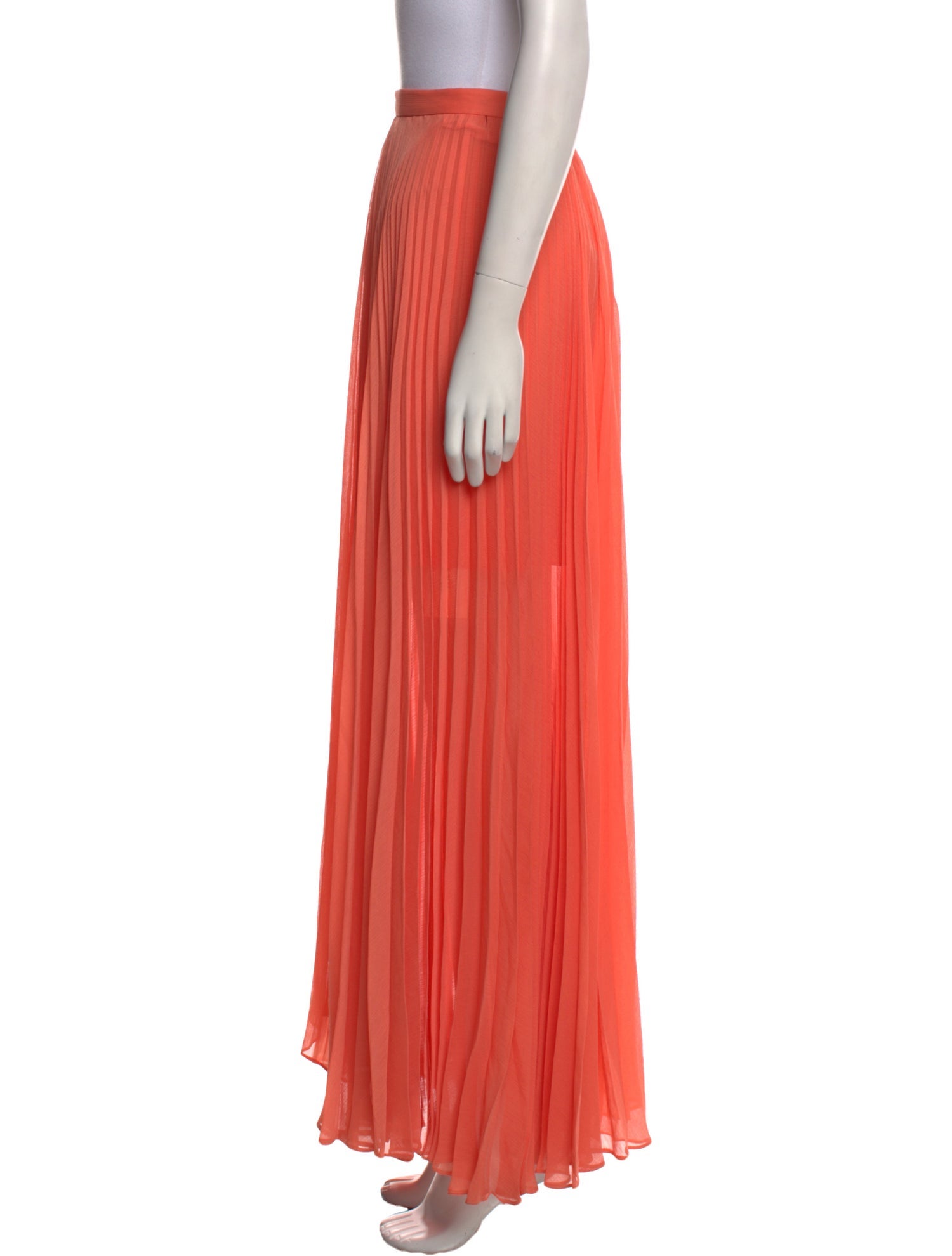 Alice + Olivia Pleated Accents Long Skirt