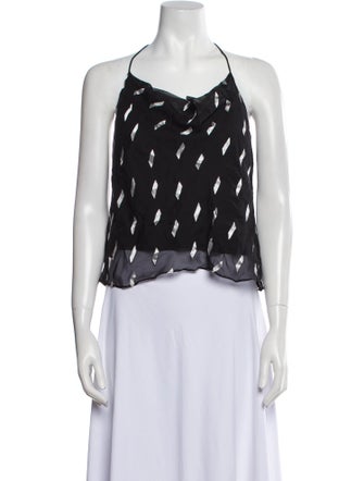 Alice + Olivia Silk Printed Crop Top