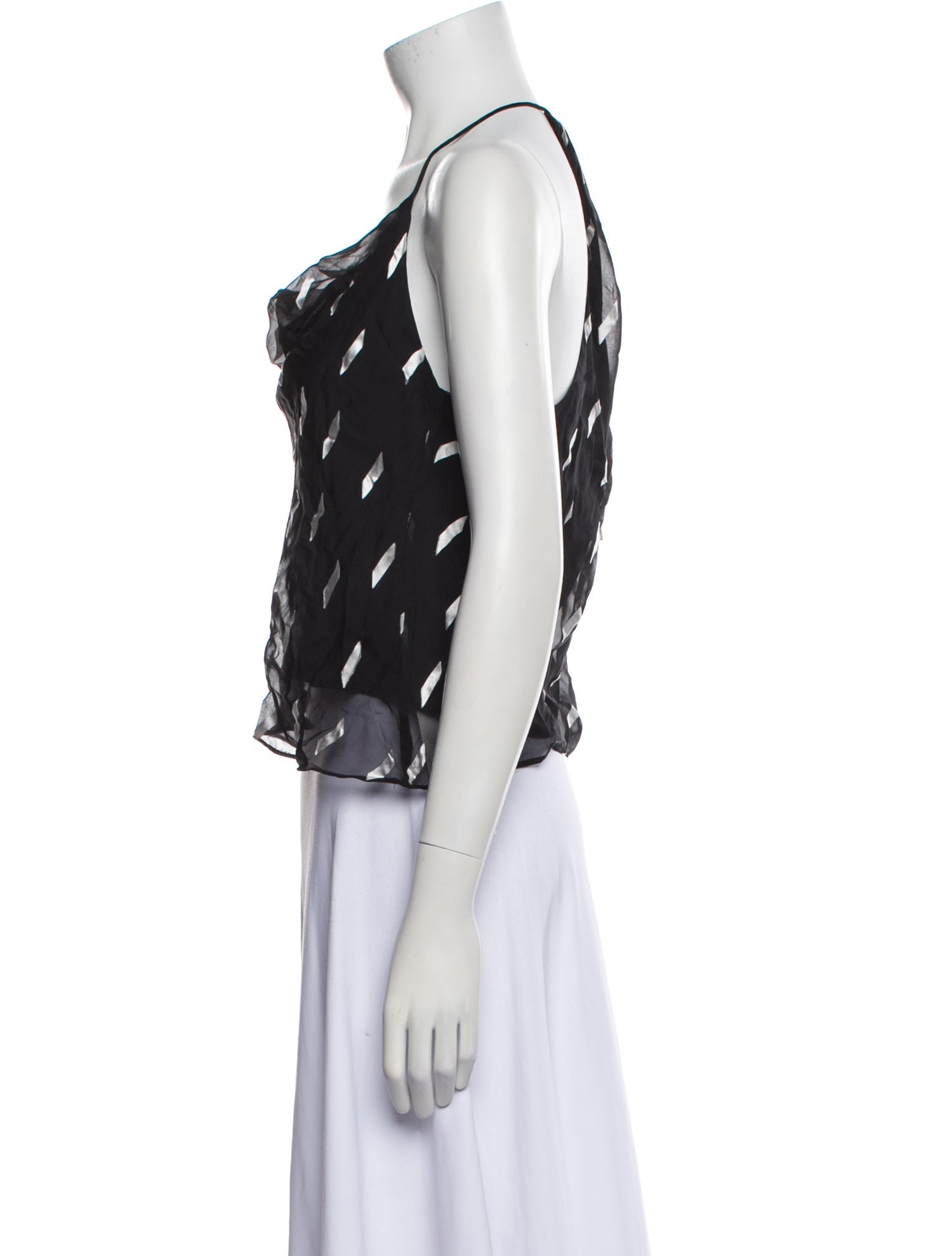 Alice + Olivia Silk Printed Crop Top